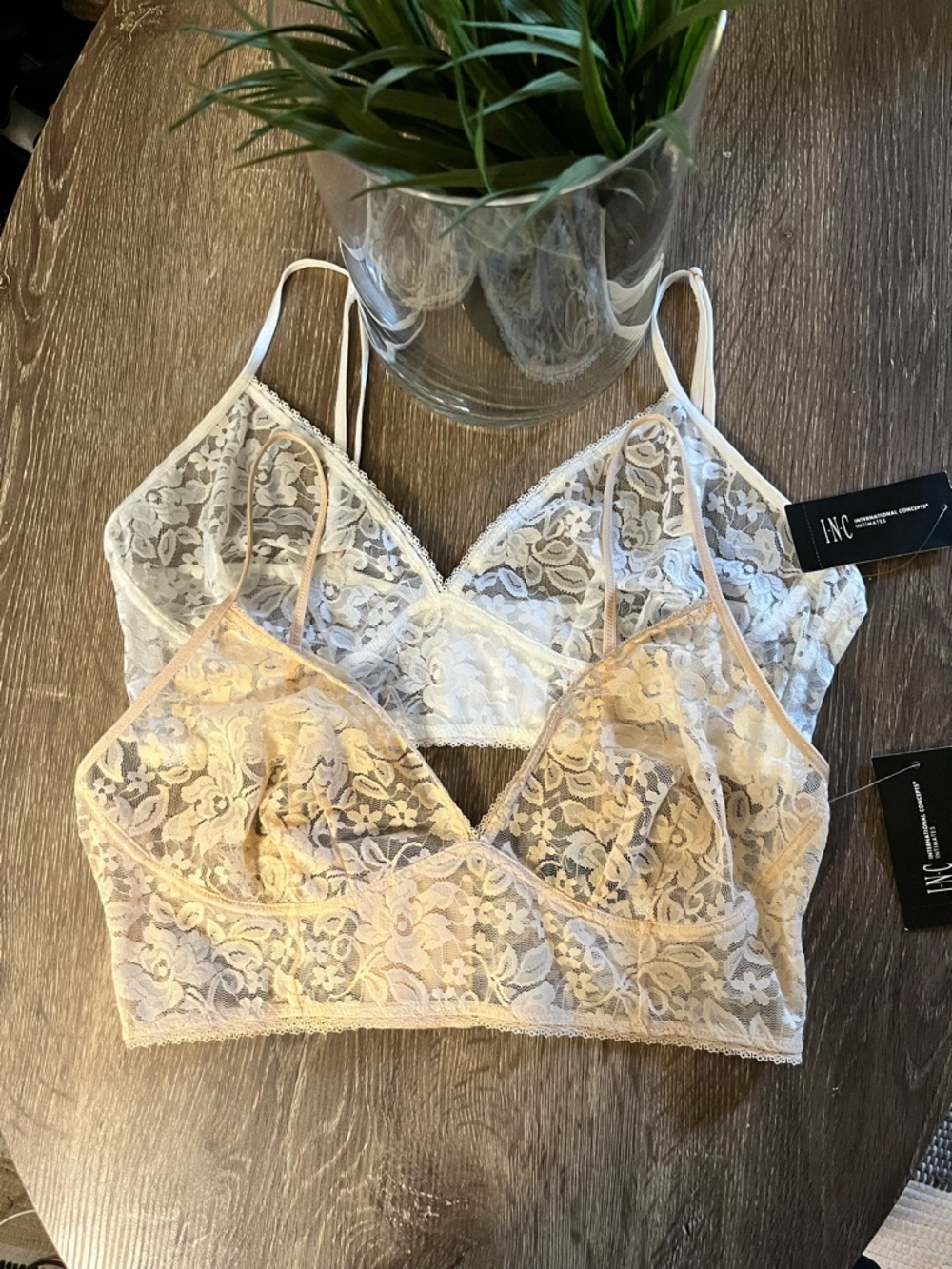 INC International Concepts Lace Bralettes Bundle Size Large NWT